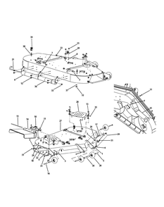 Fabricated Deck Assembly 60-Inch Diagram and Parts List for M60-KW (53AI8CT6050-31HP-OHV)(2010) Cub Cadet Lawn Tractor